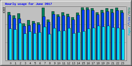 Hourly usage for June 2017