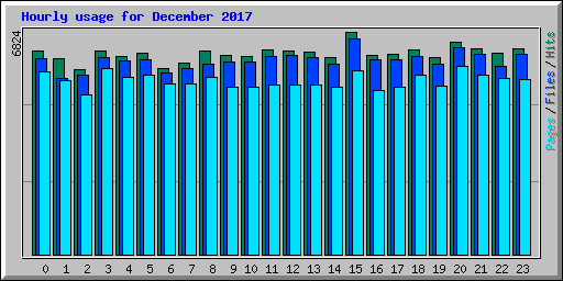Hourly usage for December 2017